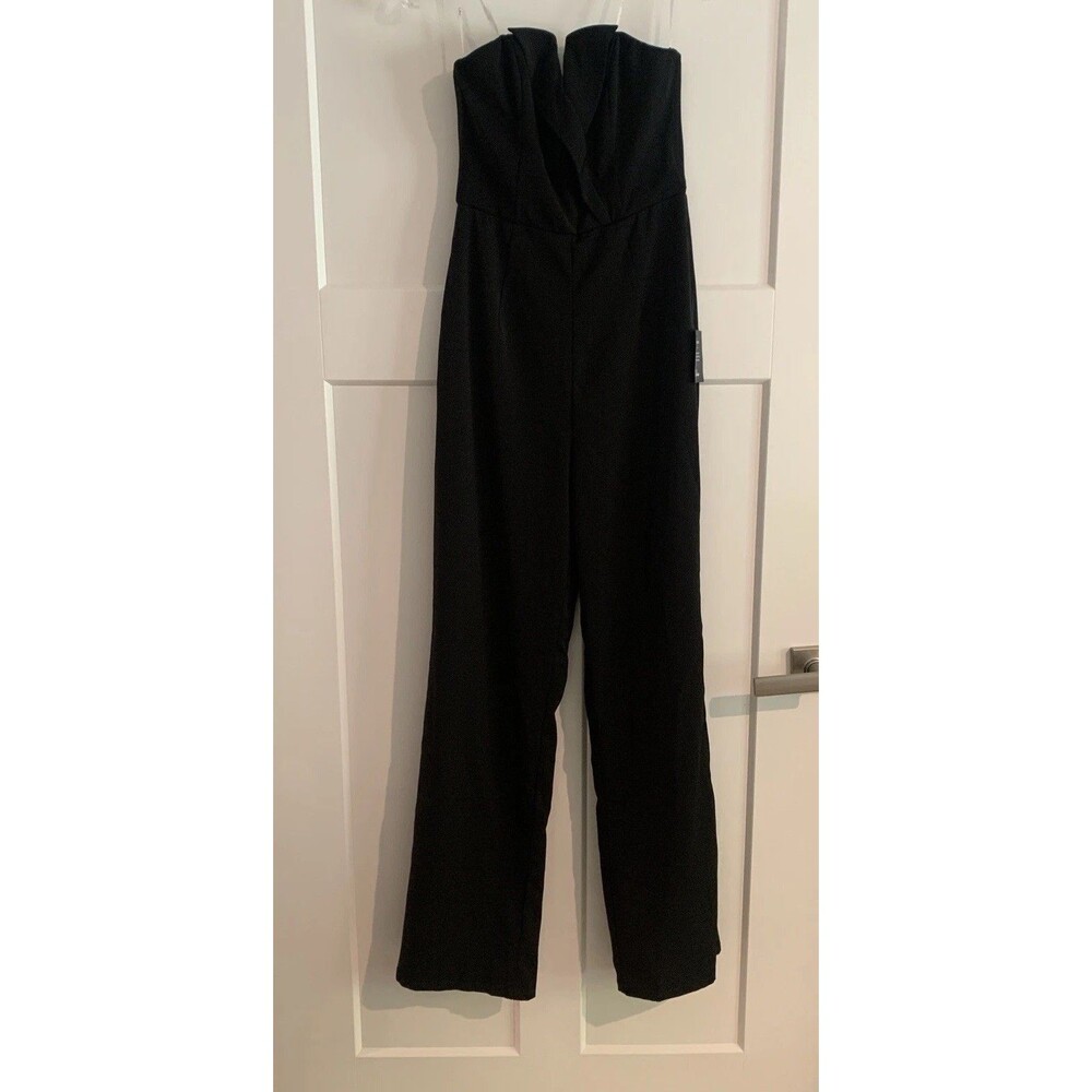 NWT Lulus Black Strapless Formal Event Jumpsuit Size S